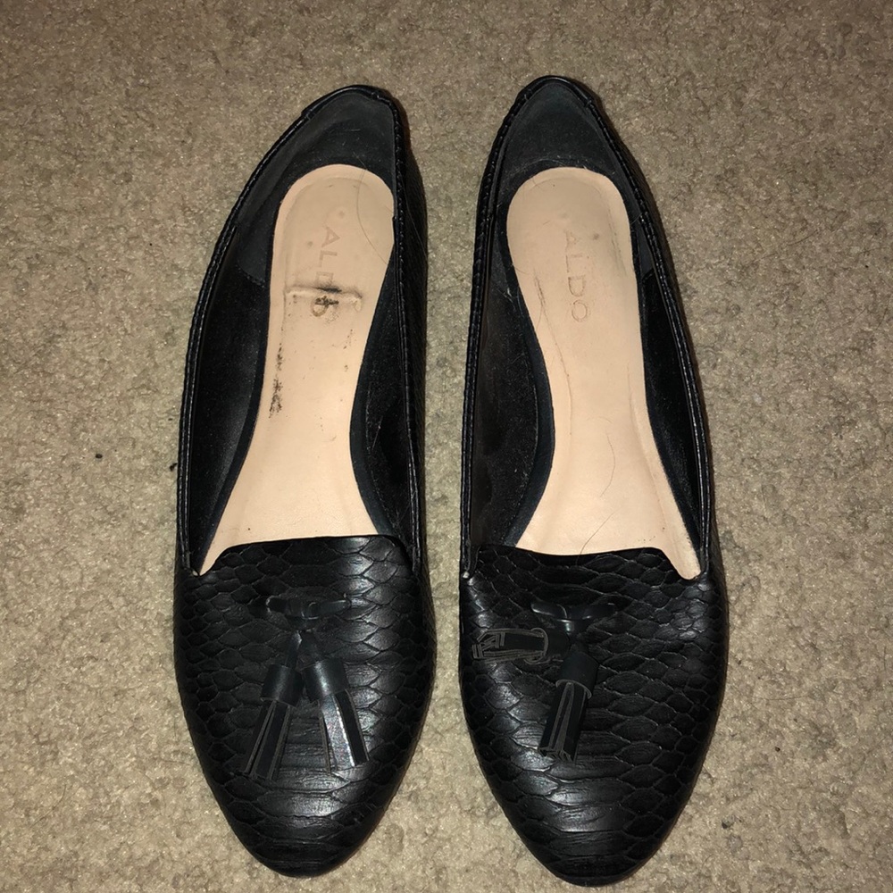 Black loafers